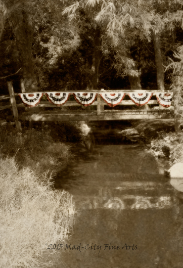 A rural homestead in Marathon county, wi displays it's American colors.
