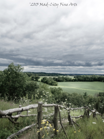 The stunning landscape of Magnolia Bluff County park in Rock county, WI.