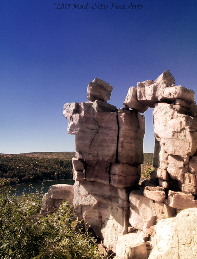 Devil's Doorway formation at Devil's Lake State Park